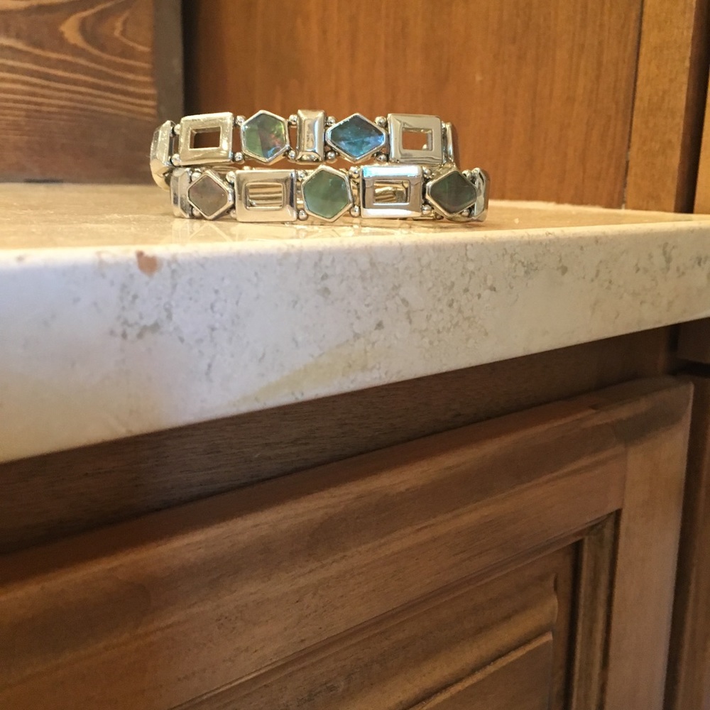 WHBM Opal/Shell Geometric Bracelet Set - Picture 2 of 3